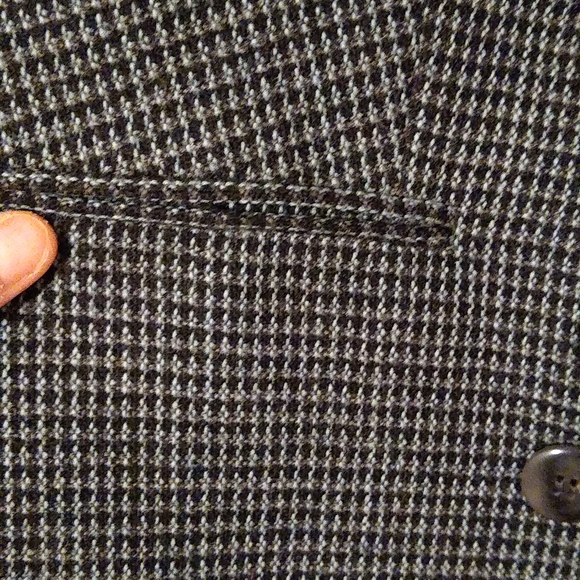 Blue, gray, black double breasted wool jacket - Picture 6 of 12